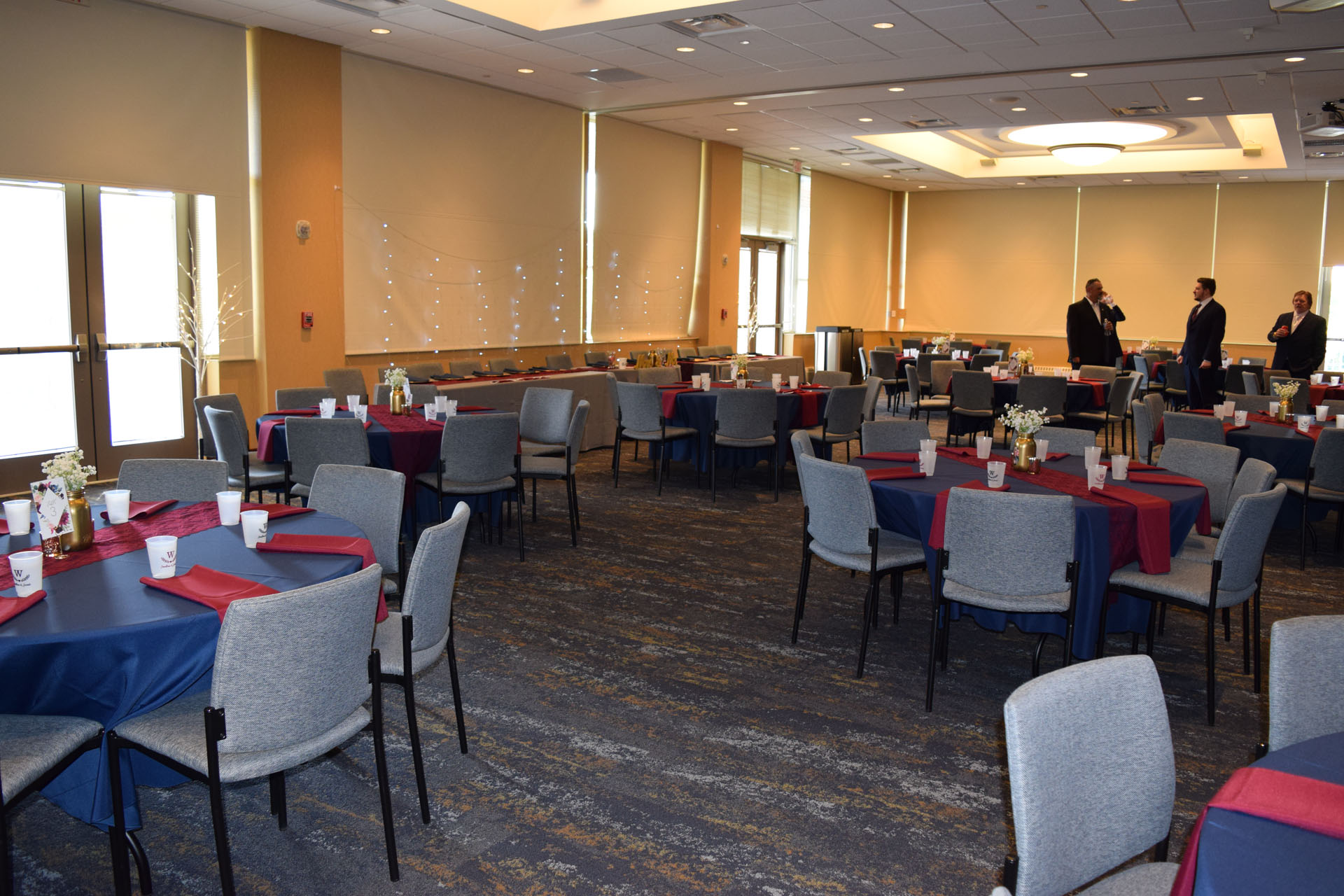Chairs and Tables setup in the Anderson Center Community Meeting Room